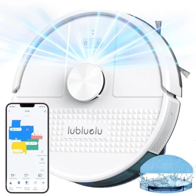 Image of Lubluelu Robot Vacuum Cleaner with Mop 4500Pa,3 in 1 Robotic Vacuum, Laser Navigation, 5 Maps,Super Slim, Carpet Auto Boost,WiFi/App/Alexa,Vacuum ideal for Hard Floor, Pet Hair,