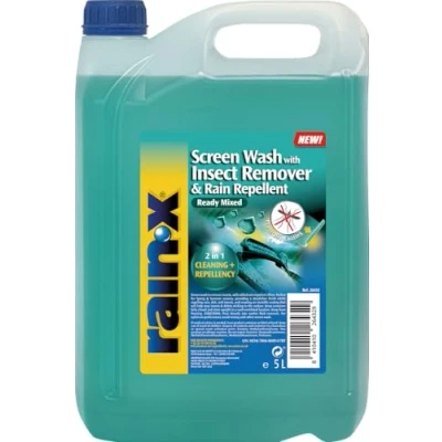 Image of Rain X Screenwash With Insect Remover &amp; Beading Repellent Technology 5 L