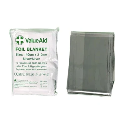 Image of Value Aid Adults Foil Blanket 50 Pack