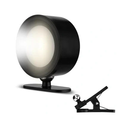 Image of REV Clamp Lamp with Battery, LED Wall Indoor 150 lm, Dimmable, 360 Extendible Ideal for Hallway, Bedroom and Living Room, Black