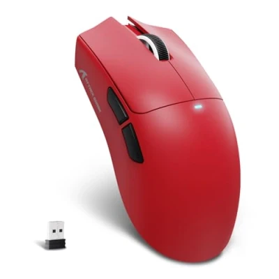 Image of MAMBASNAKE X ATTACK SHARK X11SE Wireless Gaming Mouse Up to 22000 DPI,PixArt PAW3311 Sensor,BT/2.4G/Wired,59g Lightweight,2000W Clicks,40G Acceleration,Long Battery,Driver Support,for Win/Mac Red