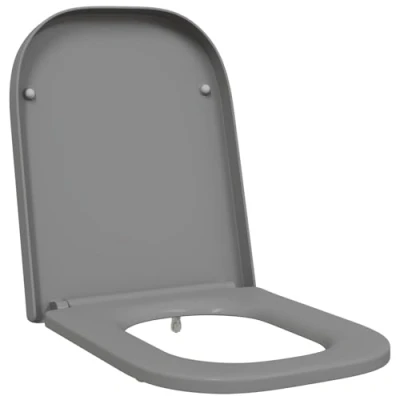 Image of vidaXL Quick Release Toilet Seat with Soft Close Duroplast Grey