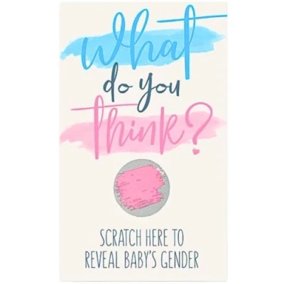 Image of IN Scratch Off Gender Reveal Party Games (8cm x 19cm) Exciting Girl Themed Cards Perfect for Baby Showers &amp; Memorable Keepsakes 10ct