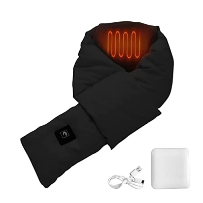 Image of LumiSyne Heated Scarf Men Women 3 Heating Levels Power Bank Far Infrared Washable Warm Lightweight Neck Warmer Abdominal Lumbar Back Heat Pad Outdoor Camping Hiking Skiing