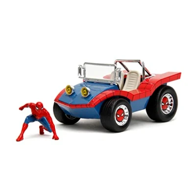 Image of Marvel Spider Man 1:24 Buggy Die cast Car &amp; 2.75&quot; Figure, Toys for Kids and Adults