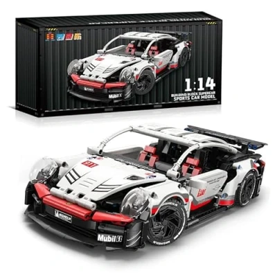 Image of CIJINAY Technic Sports Car Building Block Kit for Porsche 911, 1266 PCS Racing Model Set, Super Brick, Vehicle Construction Toys Gifts Kids Adults