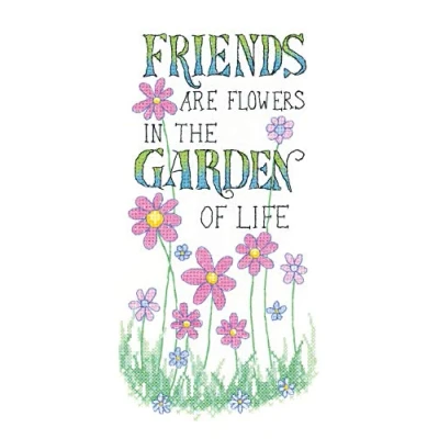 Image of Heritage PUGL1471 A The Garden of Life Counted Cross Stitch Kit Aida 10.5x21cm