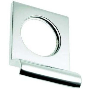 Image of OriginalForgery Polished Chrome Victorian Square Yale Lock Surround/Door Pull (BC237)