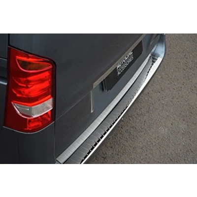 Image of Black Chrome Rear Bumper Protector To Fit Vito W447 (2015+)