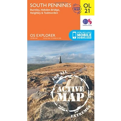 Image of Explorer Active OL21 South Pennines Map With Digital Version