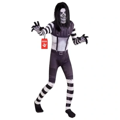 Image of Morphsuits Kids Laughing Jack Costume Creepy Scary Urban Legends Halloween Costumes For Medium