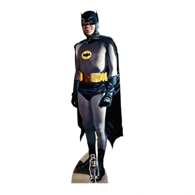 Image of STAR CUTOUTS SC1661 Batman 1966 Adam West Lifesize Cardboard Cutout Retro Superhero Party Decoration
