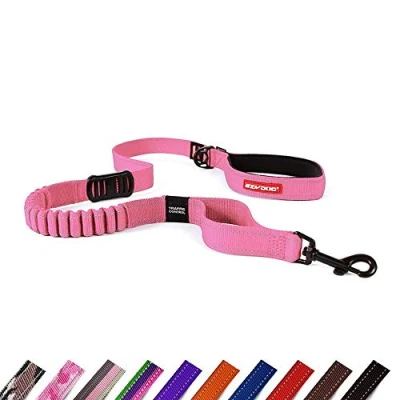 Image of EZYDOG Zero Shock Dog Lead Technology, Absorbing, Leads For Small Dogs, Medium Large Soft Padded Handle, Traffic Control, 1.2m (Pink)