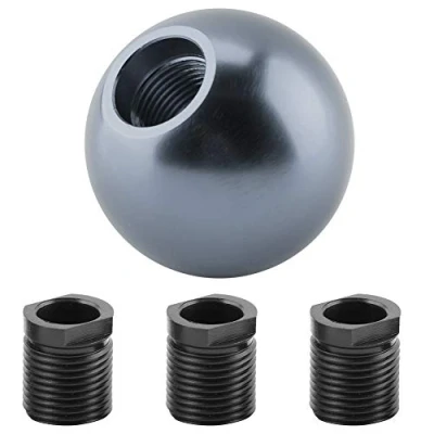 Image of EBTOOLS Solid Metal Ball Gear Knob Car Shift Knob,Universal Manual Round Shape(Titanium)