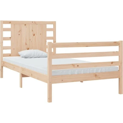 Image of vidaXL Bed Frame without Mattress Solid Wood Pine 90x200 cm