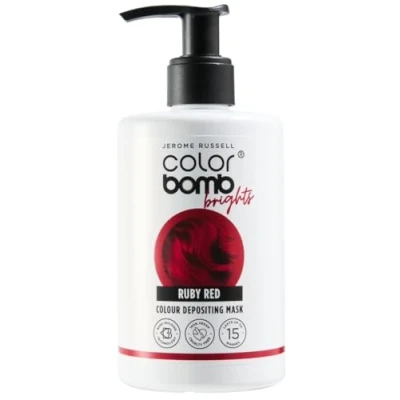 Image of Jerome Russell Color Bomb Brights Ruby Red Colour Depositing Conditioning Mask, 300ml