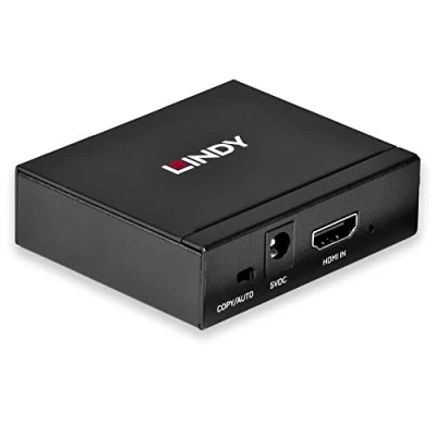 Image of Lindy 2 Port 4K HDMI 10.2G Splitter, Splits a Single Source Across Displays, Ultra HD 3840x2160@60Hz, EDID, HDCP 1.4, Sky, Virgin, Xbox, PlayStation, Blu Ray, PC, Set Top Box