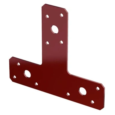 Image of BPC Fixings Dual Coated &#039;T&#039; Bracket 10 Piece Set, 150 mm Length x 90 Width 37 Height