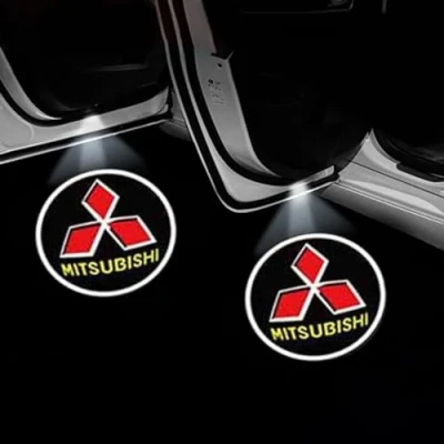 Image of FIXCOR Car Welcome Door Light for Mitsubishi Cross/Outlander/L200/Pajero, Projector HD No Fade Ghost Shadow Lights Puddle Accessories,A Two