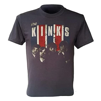 Image of dubbel The Kinks T Shirt 60S English Pop Retro Men Davies Black XL