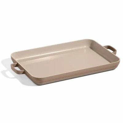 Image of Our Place Griddle Pan Versatile Nonstick Ceramic Sheet &amp; Stovetop Toxin Free, Dual Use, with Ergonomic Handles 7 L. Capacity, Oven Safe up to 230C Steam