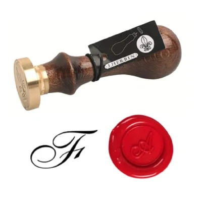 Image of Herbin Italic Script Seal and Handle, 24mm F