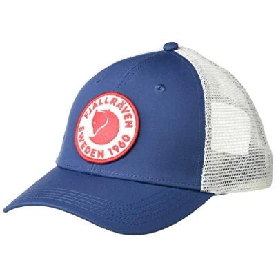 Image of Fjallraven 78138 534 1960 Logo Långtradarkeps Hat Unisex Indigo Blue Size L/XL
