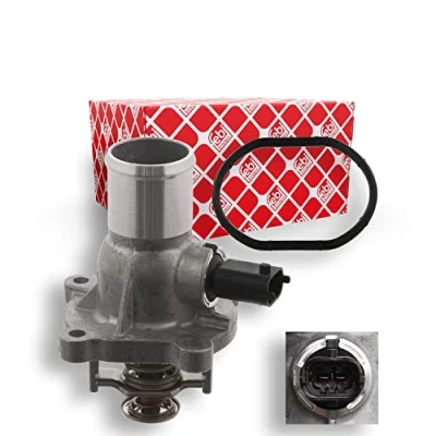 Image of 24405922, 24405922S1, 55577072, 55577072S1 Engine thermostat FEBI BILSTEIN 33683 105C with seal Cast Aluminium VAUXHALL: Insignia Mk1, Vectra Mk2 CC
