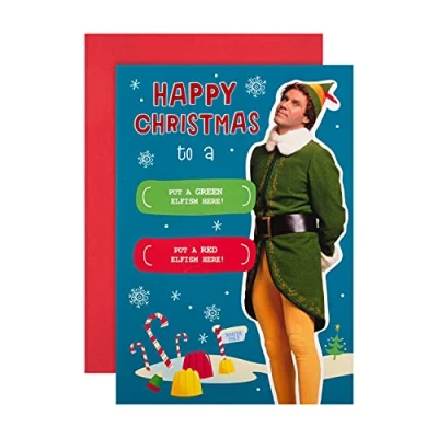 Image of Hallmark Christmas Card Funny Warner Bros Elf Design