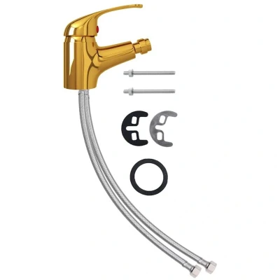 Image of vidaXL Bathroom Bidet Mixer Tap Gold 13x12 cm