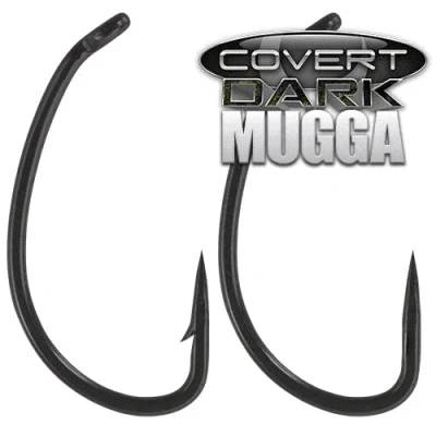 Image of Gardner Covert Dark Mugga Hooks: Barbless: 8