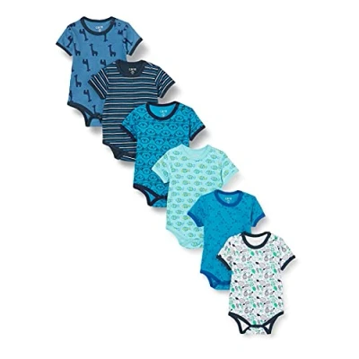 Image of Care Baby Body Kurzarm, 6er Pack Dress Blues (772), 80