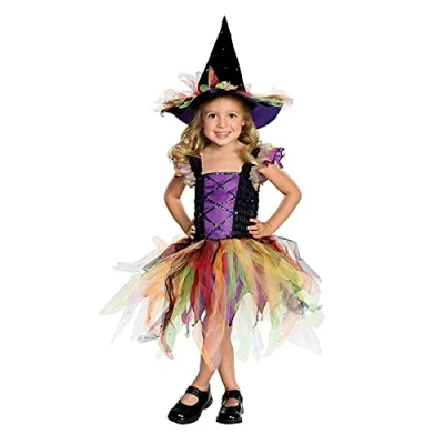 Image of Rubie&#039;s Official Glitter Witch Dress Medium Halloween