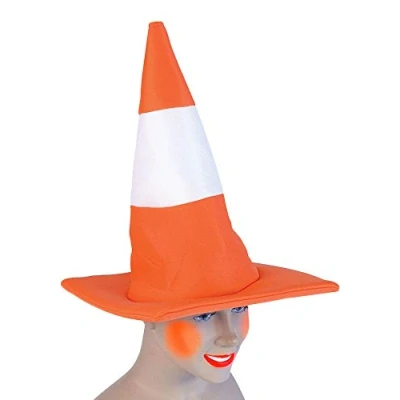 Image of B&amp;S Trendz Henbrandt Adults Orange Road Traffic Cone Hat Funny Stag Night Fancy Dress Costume