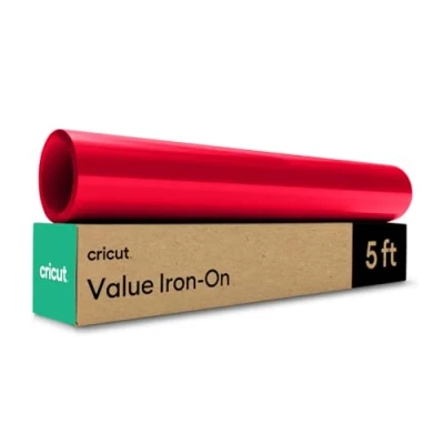 Image of Cricut Value Iron on Red 12 in x 5 ft (1)