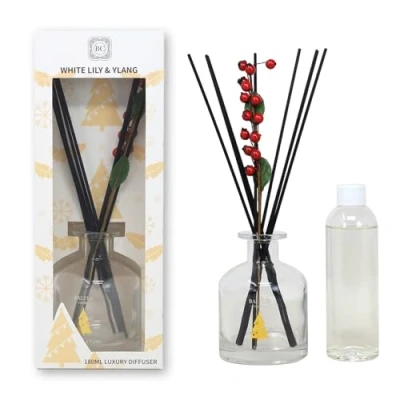 Image of Baltus Reed Diffuser White Lily Ylang 180ml Aromatherapy Holiday Air Freshener