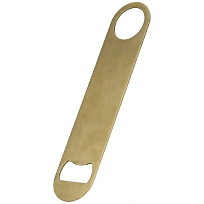 Image of Stainless Steel Beer Bottle Opener with Easy Rotation, Protruding Strip Blade, Suitable for Bar Bartenders Household (Gold)