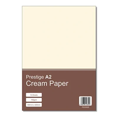 Image of Prestige A2 Cream 100gsm Craft Paper x 10 Sheets (594mm 420mm)