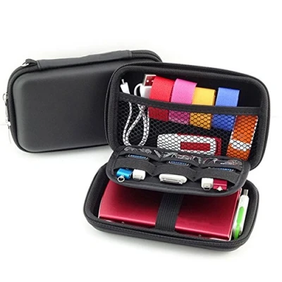 Image of Gemini_mall® Portable Hard Drive Case, EVA Carry Case for 2.5 Inch External Black Carrying (Black)