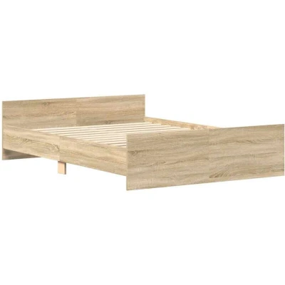 Image of vidaXL Bed Frame without Mattress Sonoma Oak 140x200 cm