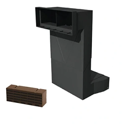 Image of Telescopic Adjustable Underfloor Cavity Vent with air Brick Ventilator Airbrick (Brown Brick)