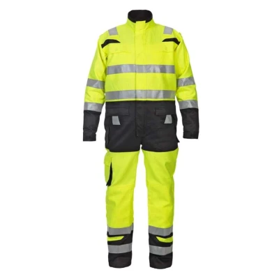Image of Hove High Visibility Two Tone Coverall Saturnyellow/Black 42