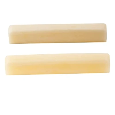Image of Musiclily Pro Universal Jumbo Unbleached Bone Nut Blank for Acoustic and Electric Guitar(Set of 2)