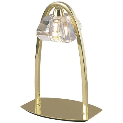 Image of Alfa Large Table Lamp 1 Light G9, Polished Brass