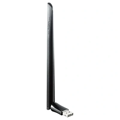Image of D Link DWA 172 High Gain Wi Fi AC600 USB 2.0 Wireless Adapter with External Antenna , Black