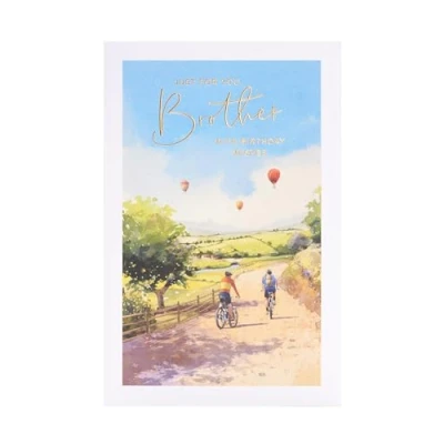 Image of UK Greetings Birthday Card for Brother Cycling Design Thinking of You Range