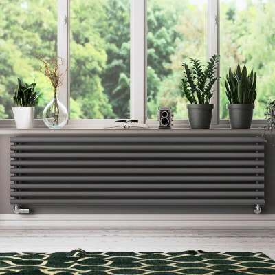 Image of Terma Rolo Room Modern Grey Designer Radiator 1800 x 480 mm