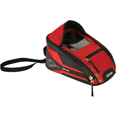 Image of Oxford Products M2R Mini Tank Bag Red. Motorcycle Magnetic Bag., OL355