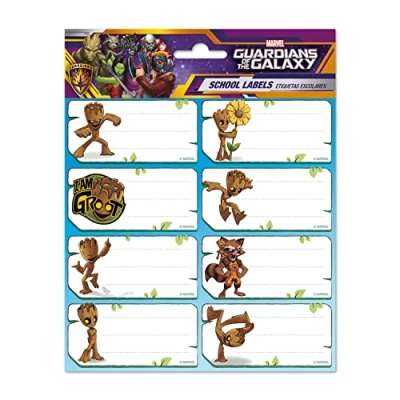 Image of Grupo Erik Marvel Groot Stickers Sticky Labels Food Self Adhesive Gift Tag School Gifts