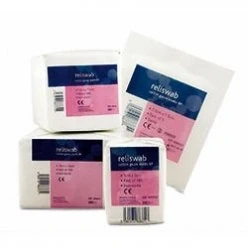 Image of Reliswab Cotton Gauze Swabs BP Sterile 7.5cm x (Pack of 5) (RL375)